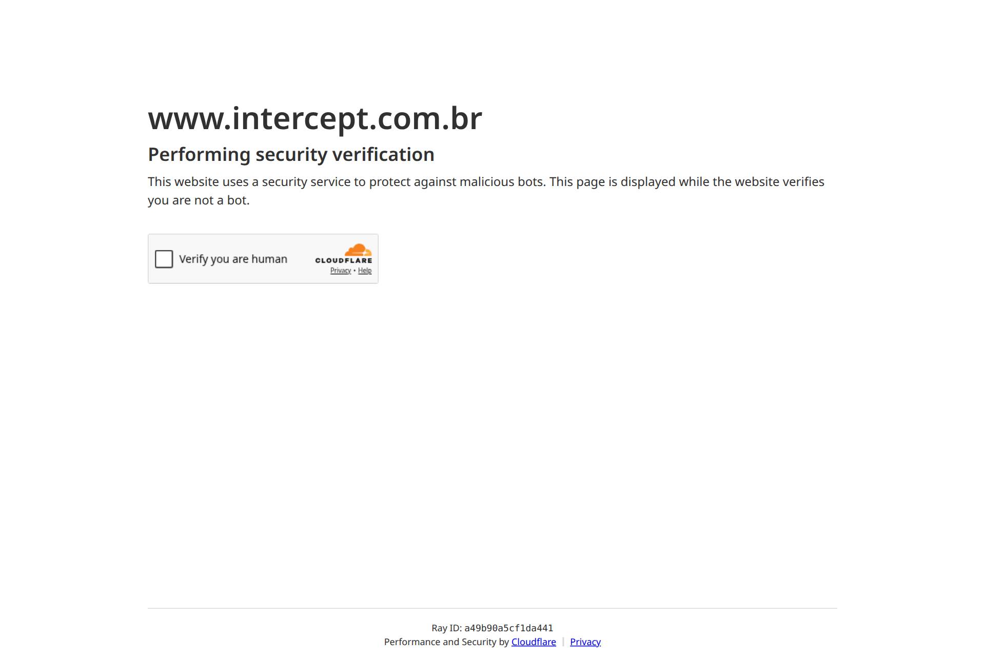 captura da página de The Intercept Brasil